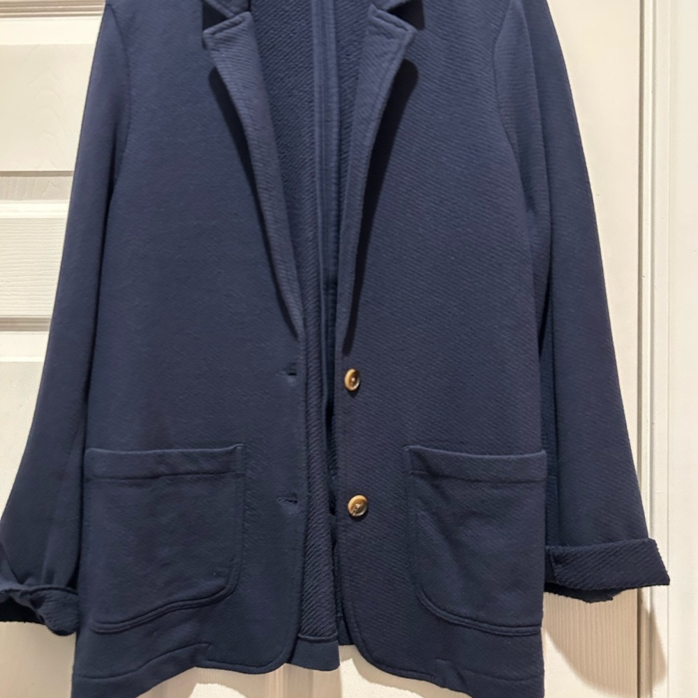 Navy knit blazer from Caslon